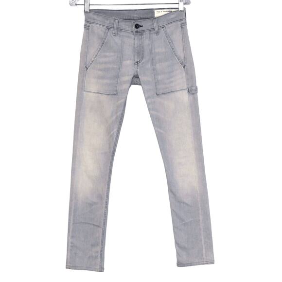 A8 Auth RAG & BONE Patch Pockets Doone Color Skinny Stretch Jeans Sz 24 W28 - Picture 1 of 7